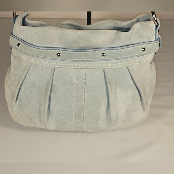 Extremely Rare Vintage Coach legant Light Blue Suede Shoulder Bag - Picture 8 of 13